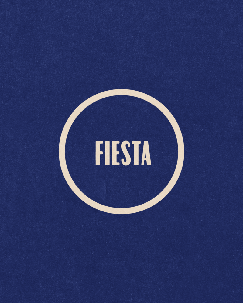Fiesta Editorial — sello, versión azul