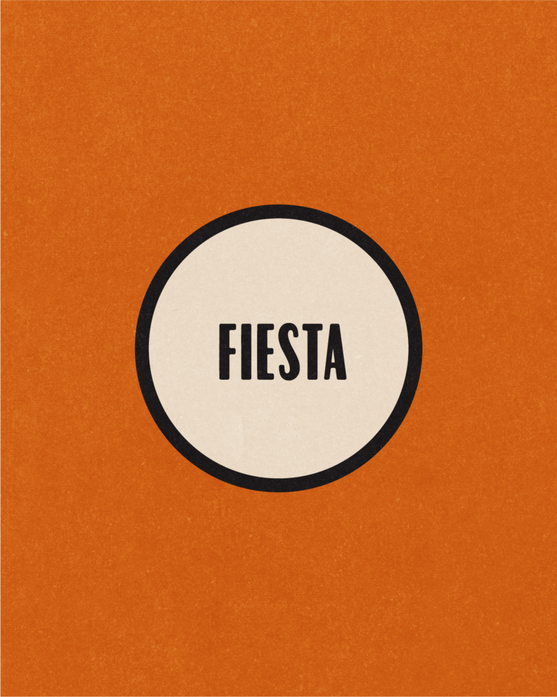 Fiesta Editorial — sello, versión naranja
